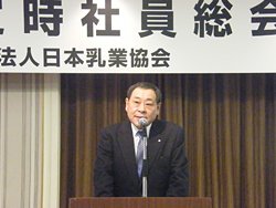 社員総会　中野会長挨拶