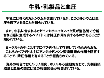 牛乳・乳製品と血圧