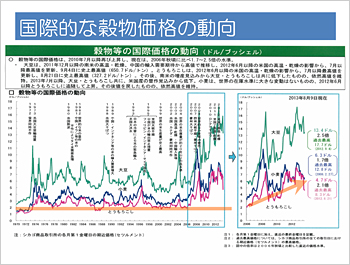 国際的な穀物価格の動向