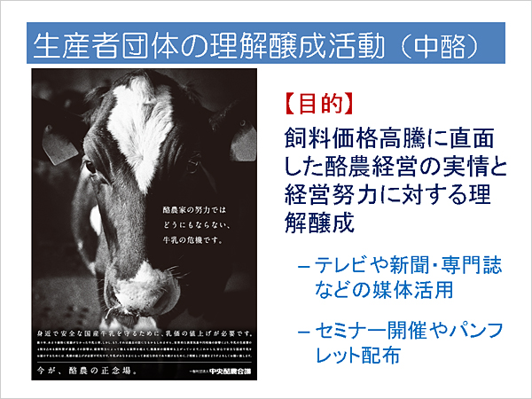 生産者団体の理解醸成活動(中酪)