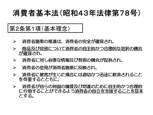 消費者基本法（昭和４３年法律第７８号）