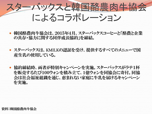 スターバックスと韓国酪農肉牛協会によるコラボレーション