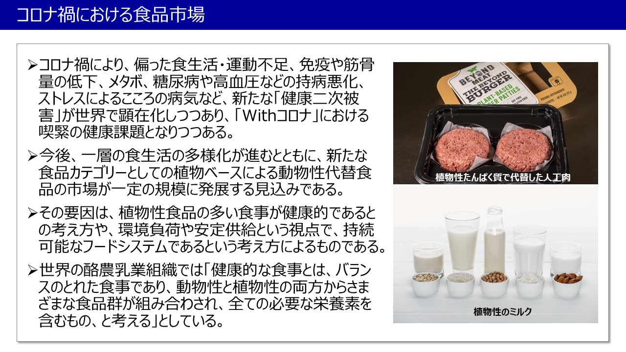 コロナ禍における食品市場