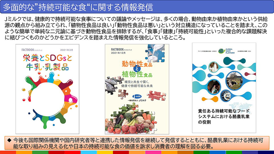 多面的な”持続可能な食“に関する情報発信